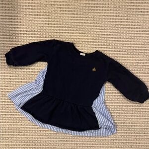 GAP Navy and Light Blue Kids Peplum Sweatshirt